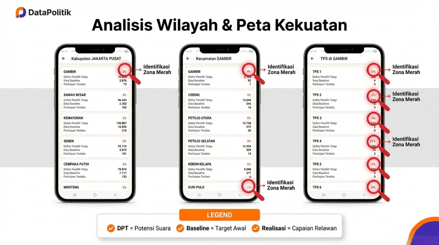 Analisis wilayah dan peta kekuatan: identifikasi zona merah sampai TPS